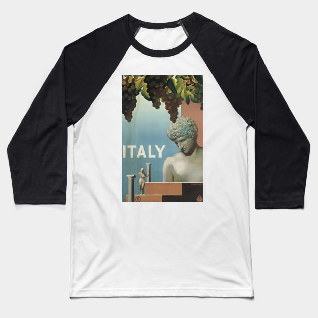 Retro poster - pub - vintage - italy - italy - italia Baseball T-Shirt by Labonneepoque